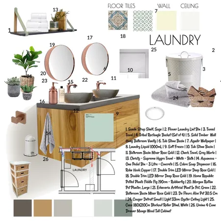 Laundry Interior Design Mood Board by Annamarie on Style Sourcebook