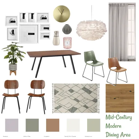 mid-century modern dining area Interior Design Mood Board by helenarose on Style Sourcebook