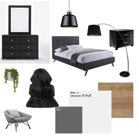 black &amp; white bedroom Interior Design Mood Board by Samanthab11 on Style Sourcebook