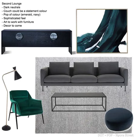Second Lounge Interior Design Mood Board by DOT + POP on Style Sourcebook
