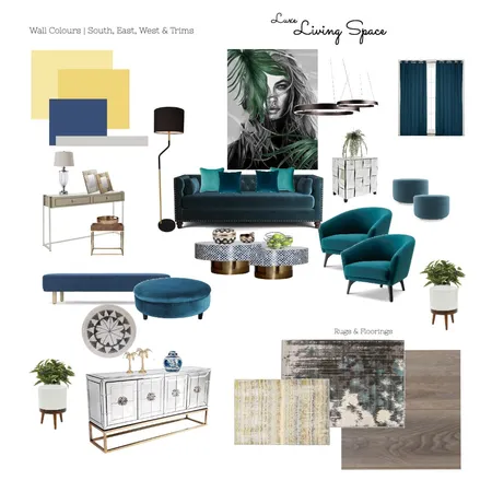 Luxe Living Space Interior Design Mood Board by poon on Style Sourcebook