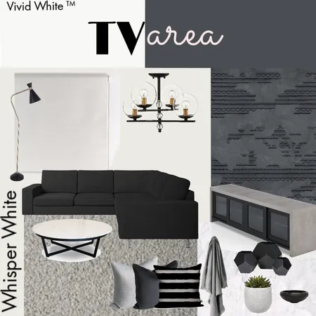 TV Area Interior Design Mood Board by annpanopio on Style Sourcebook