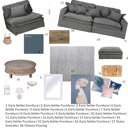 Moody Coastal Chic Interior Design Mood Board by mambo2444 on Style Sourcebook