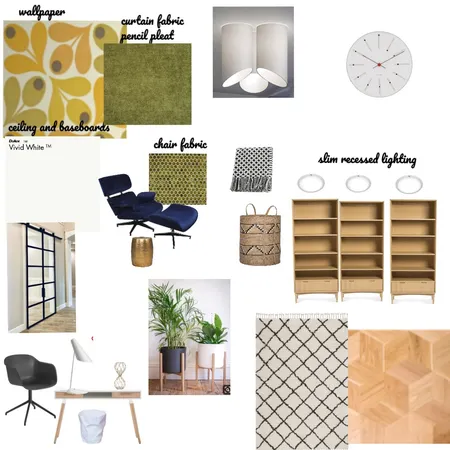Library / Study Interior Design Mood Board by pmccallan0 on Style Sourcebook