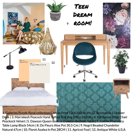 Teen Dream Interior Design Mood Board by sallyjones on Style Sourcebook