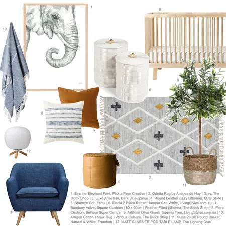 Natural Nursery Interior Design Mood Board by Kingfisher Bloom Interiors on Style Sourcebook