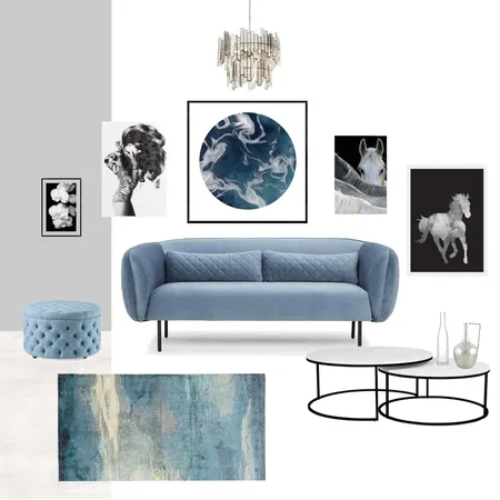 Living room blue luxury Interior Design Mood Board by Holi Home on Style Sourcebook