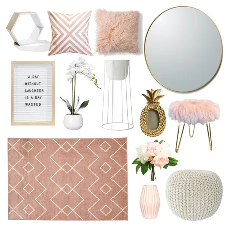 Blush Gold look Interior Design Mood Board by mimiekusya on Style Sourcebook