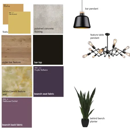 Purple &amp; Mustard Interior Design Mood Board by FrankstonBrewhouse on Style Sourcebook