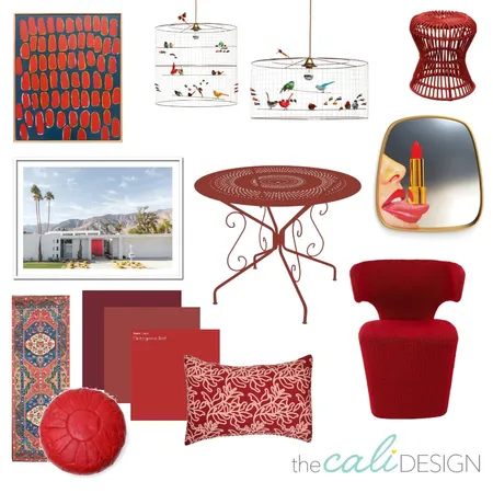Red Interior Design Mood Board by The Cali Design  on Style Sourcebook