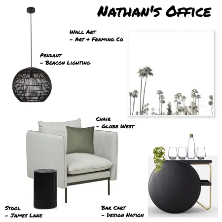 Nathan's Office Interior Design Mood Board by House2Home on Style Sourcebook