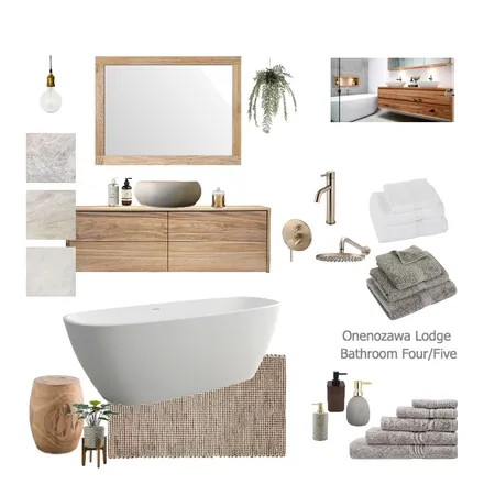 Onenozawa Lodge Bathroom Four/Five Interior Design Mood Board by aliceandloan on Style Sourcebook