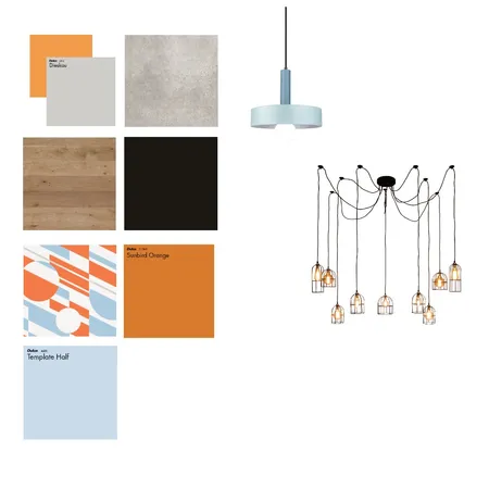 Orange &amp; Light Blue (new) Interior Design Mood Board by FrankstonBrewhouse on Style Sourcebook