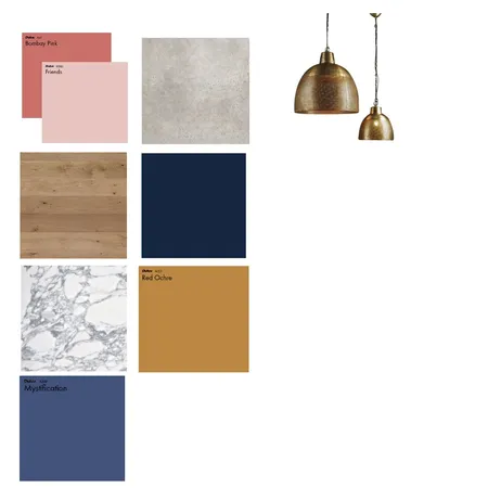 Pink, Blue &amp; Mustard (new) Interior Design Mood Board by FrankstonBrewhouse on Style Sourcebook