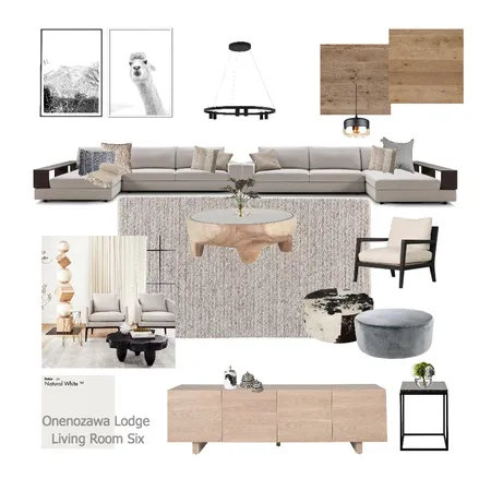 Onenozawa Lodge Living Room Six Interior Design Mood Board by aliceandloan on Style Sourcebook