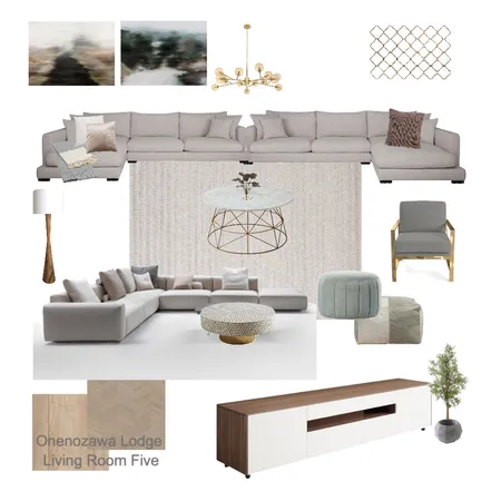 Onenozawa Lodge Living Room Five Interior Design Mood Board by aliceandloan on Style Sourcebook