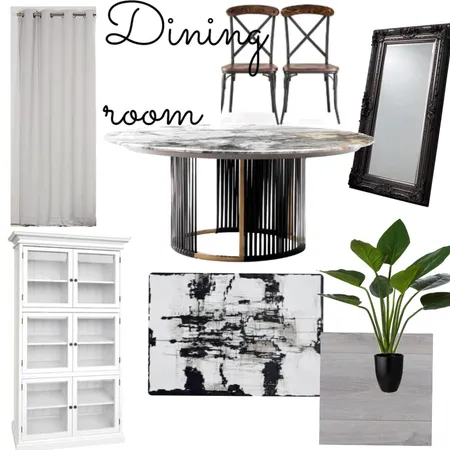 Dining room Achromatic Interior Design Mood Board by ChelsvanMels on Style Sourcebook