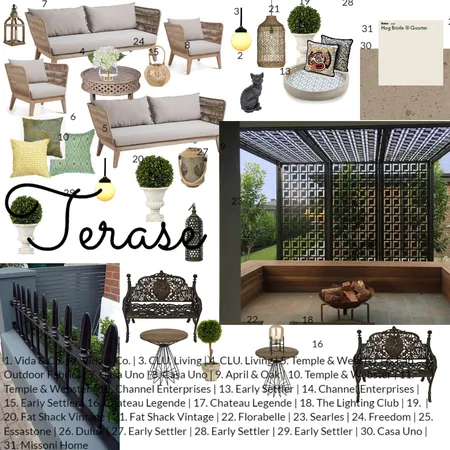 terase Interior Design Mood Board by ancasebok on Style Sourcebook