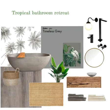 Tropical bathroom retreat Interior Design Mood Board by aligndesign on Style Sourcebook