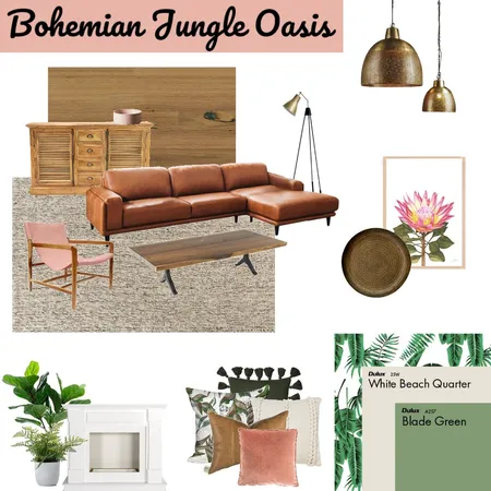 Bohmeian Jungle Oasia Interior Design Mood Board by sophieandrews on Style Sourcebook