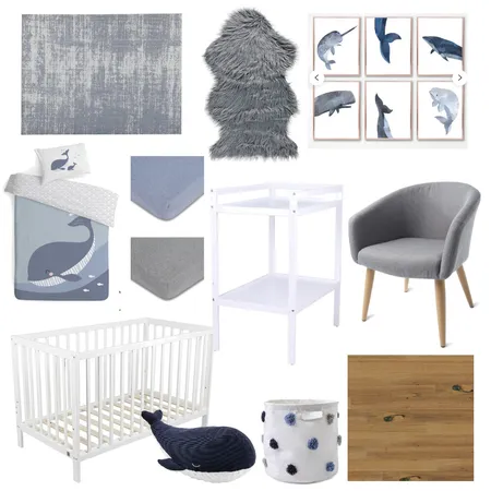 Boys Whale themed Nursery Interior Design Mood Board by mariah.cooke on Style Sourcebook