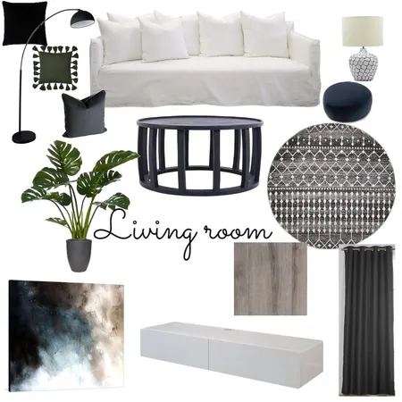 Living room achromatic Interior Design Mood Board by ChelsvanMels on Style Sourcebook