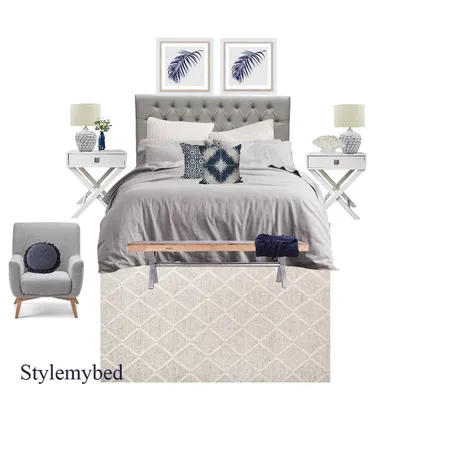 Stylish blues Interior Design Mood Board by stylemybed on Style Sourcebook