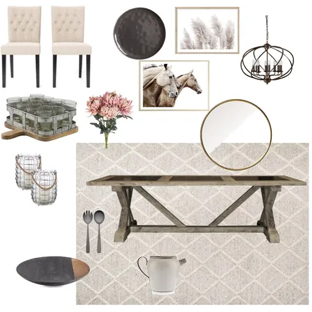 Farmhouse Dining Room Interior Design Mood Board by lmihuc on Style Sourcebook