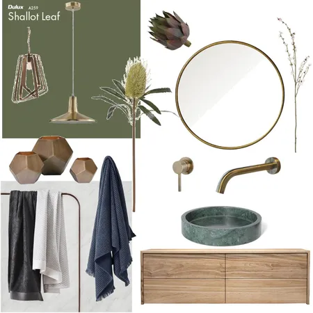 Green basin bathroom Interior Design Mood Board by Cevans on Style Sourcebook