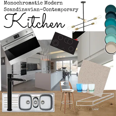 Modern Monochromatic Kitchen Interior Design Mood Board by JennyMynhardt on Style Sourcebook