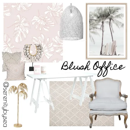 Blush Office Interior Design Mood Board by serenitybysea on Style Sourcebook