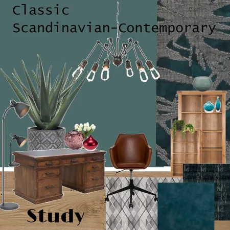 Classic Scandinavian Contemporary Study Interior Design Mood Board by JennyMynhardt on Style Sourcebook