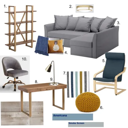 Study/Guestroom Interior Design Mood Board by SherriC on Style Sourcebook