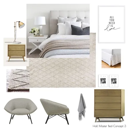 Hall Master Bed 01 Interior Design Mood Board by My Mini Abode on Style Sourcebook