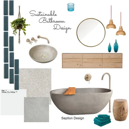 Sustainable bathroom Interior Design Mood Board by Septiondesign on Style Sourcebook