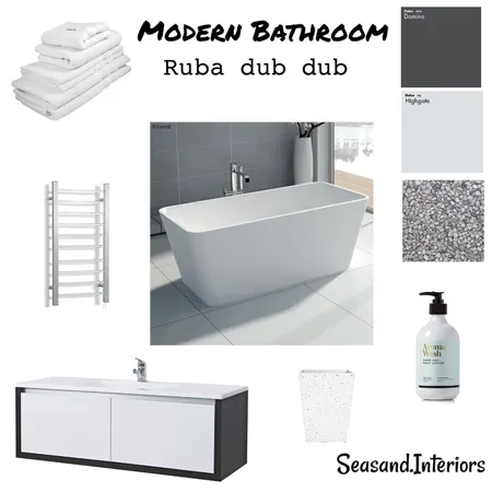 Rub a dub dub modern bathroom Interior Design Mood Board by Seasand.interiors on Style Sourcebook