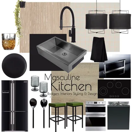 Masculine Kitchen Interior Design Mood Board by Rodgers Interiors Styling & Design on Style Sourcebook