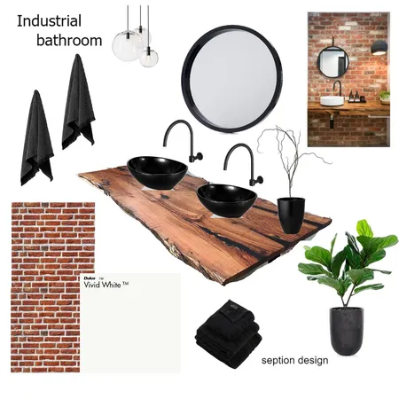 Industrial bathroom project Interior Design Mood Board by Septiondesign on Style Sourcebook