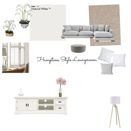 Hamptons Style Loungeroom Interior Design Mood Board by dannielledimit on Style Sourcebook