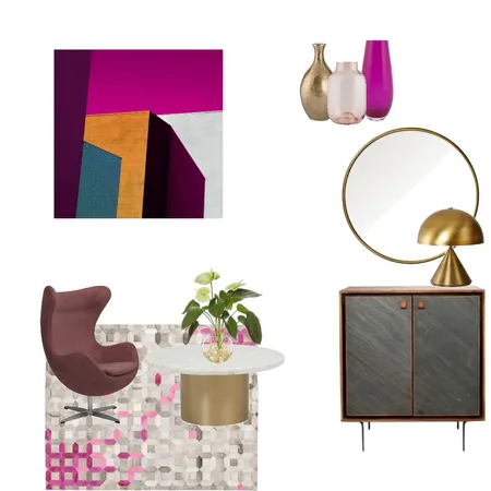 Mid Century Luxe sitting room Interior Design Mood Board by Simplestyling on Style Sourcebook