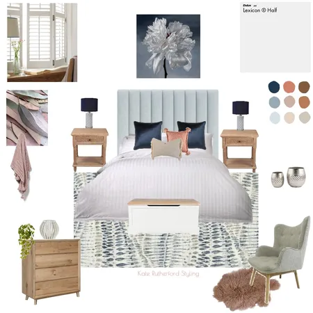 Master Bedroom Interior Design Mood Board by Kate Rutherford Styling on Style Sourcebook