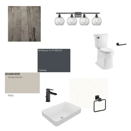 Davison Basement Guest Bath Interior Design Mood Board by Payton on Style Sourcebook
