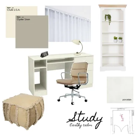 earthy study Interior Design Mood Board by lynettedutoit on Style Sourcebook
