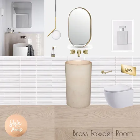 Brass Powder Room Interior Design Mood Board by Style My Abode Ltd on Style Sourcebook