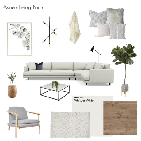 Aspen Living Room Interior Design Mood Board by Cedar &amp; Snø Interiors on Style Sourcebook