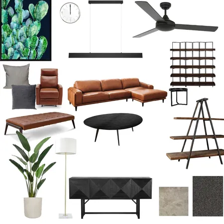 Living Room - Dark Wood Interior Design Mood Board by nlInteriors on Style Sourcebook