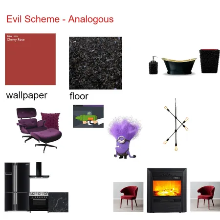 Keanu's Evil Scheme Interior Design Mood Board by keanu.ukena on Style Sourcebook