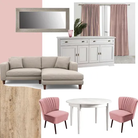 Living room white and powder pink Interior Design Mood Board by Holi Home on Style Sourcebook