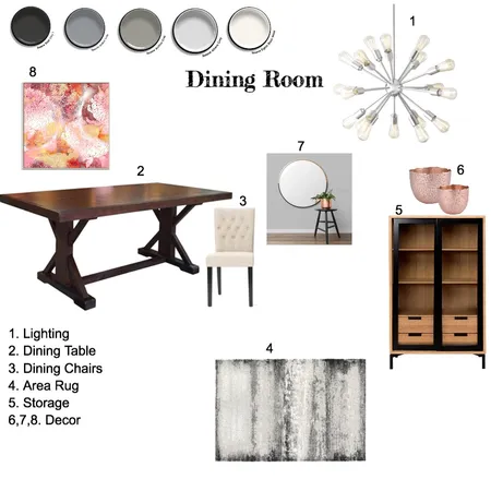 Dining Room, mod. 9 Interior Design Mood Board by Sara_Drouhard on Style Sourcebook
