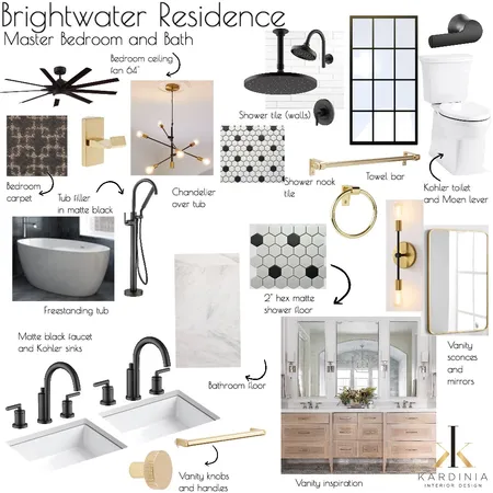 Brightwater Residence - Master Bedroom and Bath Interior Design Mood Board by kardiniainteriordesign on Style Sourcebook